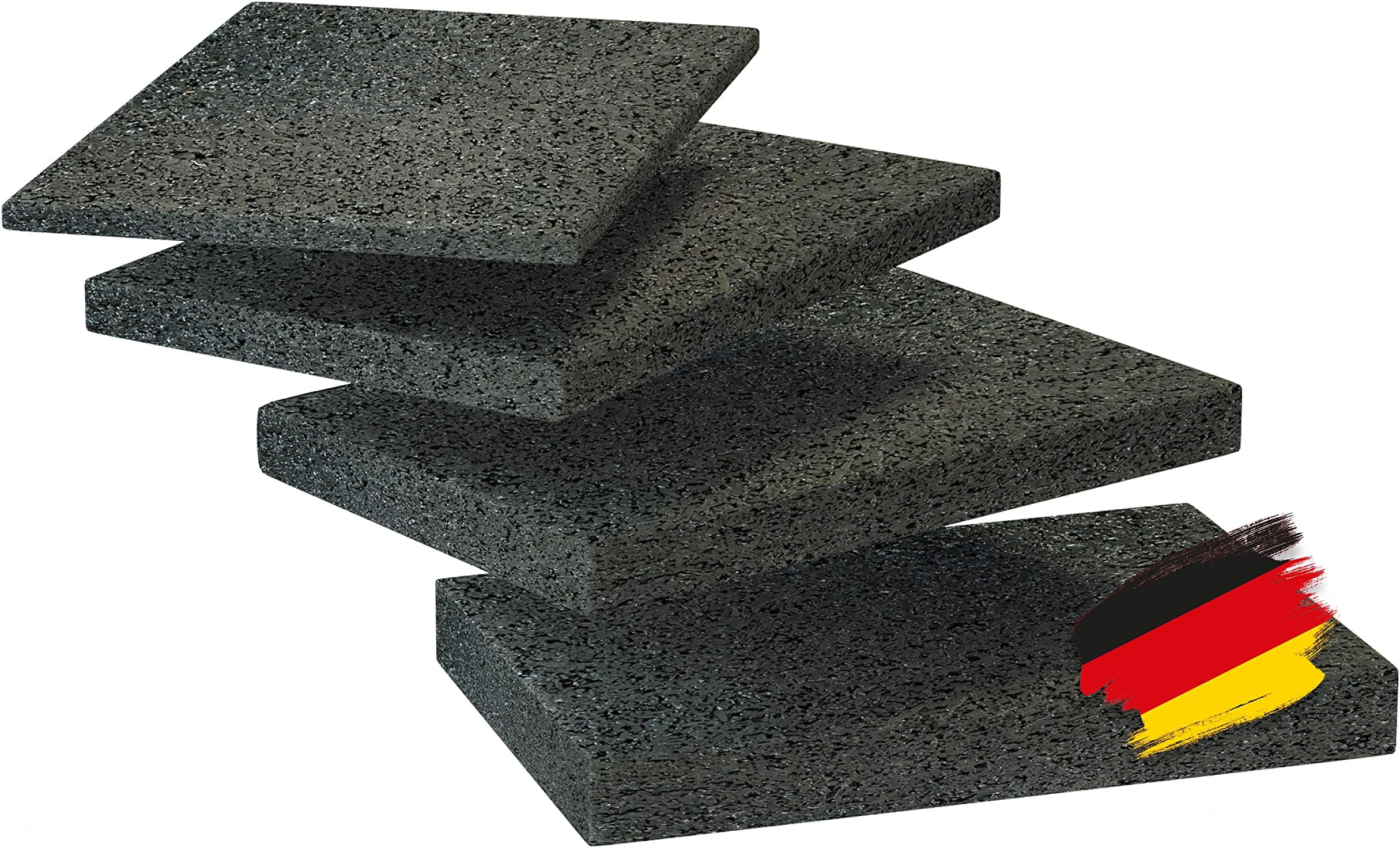 200 stuks 3 mm 90 x 90 mm terraspads van rubber, onderlegpads voor de onderbouw van je terrassen, balkon of tuinhuisje