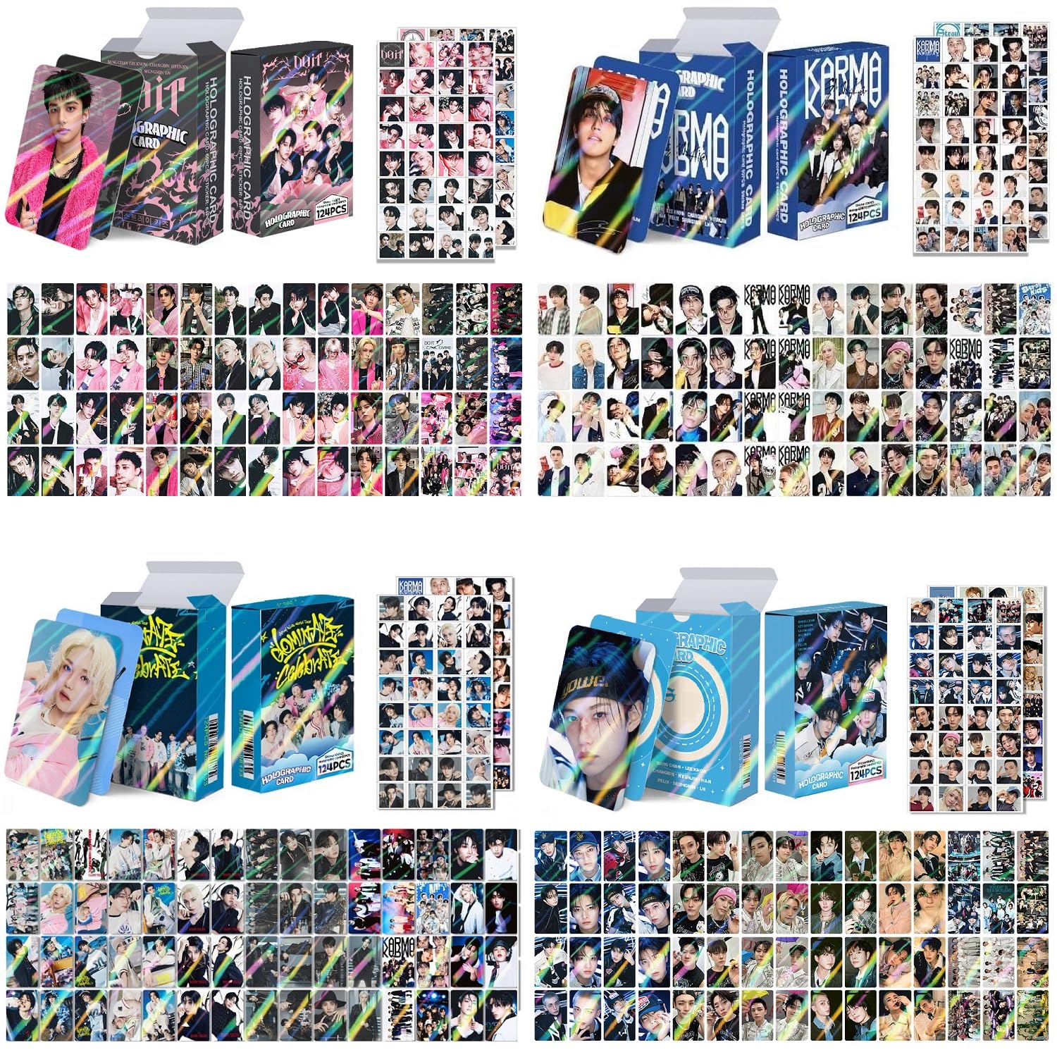 Amazon.com: 496pcs Stray Laser Photocards Set,Hollow Album Laser