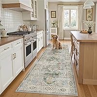 Vista 230 de Madane Alfombra Pasillera Lavable - Alfombras Pasilleras 2x6 para Pasillos de 6 Pies Antideslizante Vintage Alfombra Pasillera de Cocina