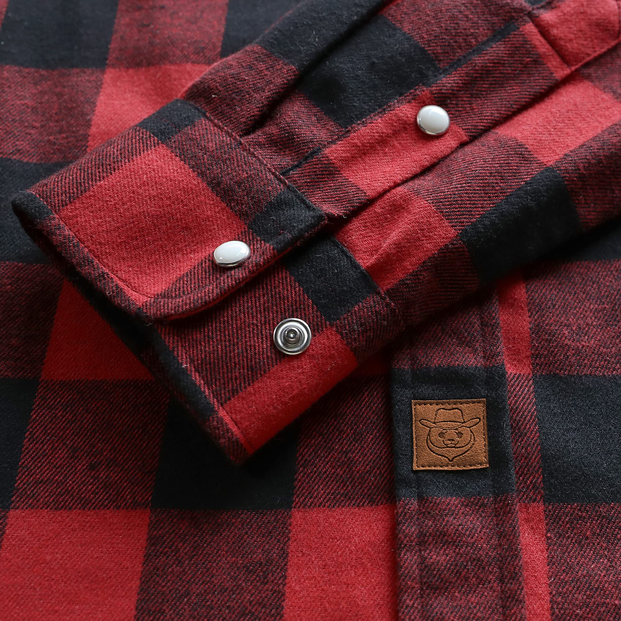 Dubinik® Camicia Flanella Uomo Invernale Camicia Uomo Flanella Cotone Western Cowboy con Bottone Automatico Vintage Quadri