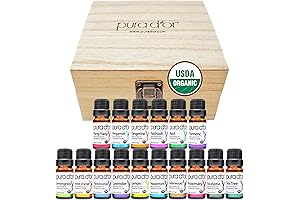 Organic Sweet16 Essential Oils Gift Set - 100% Pure Natural Certified Relaxation & Healing