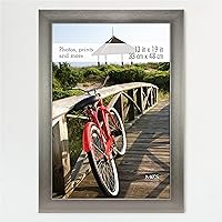 Vista 19 de MCS - Marco para póster con estilo de museo, veta de madera blanca, para colgar vertical y horizontal en la pared, marco grande para fotos, pósters