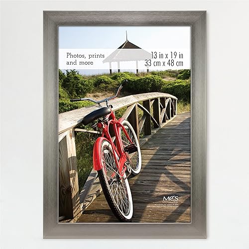 Miniatura 19 de MCS - Marco para póster con estilo de museo, veta de madera blanca, para colgar vertical y horizontal en la pared, marco grande para fotos, pósters