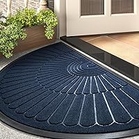 Vista 9 de tchdio Tapete para puerta de entrada al aire libre e interior, semicircular, de goma duradera, antideslizante, para entrada exterior, entrada