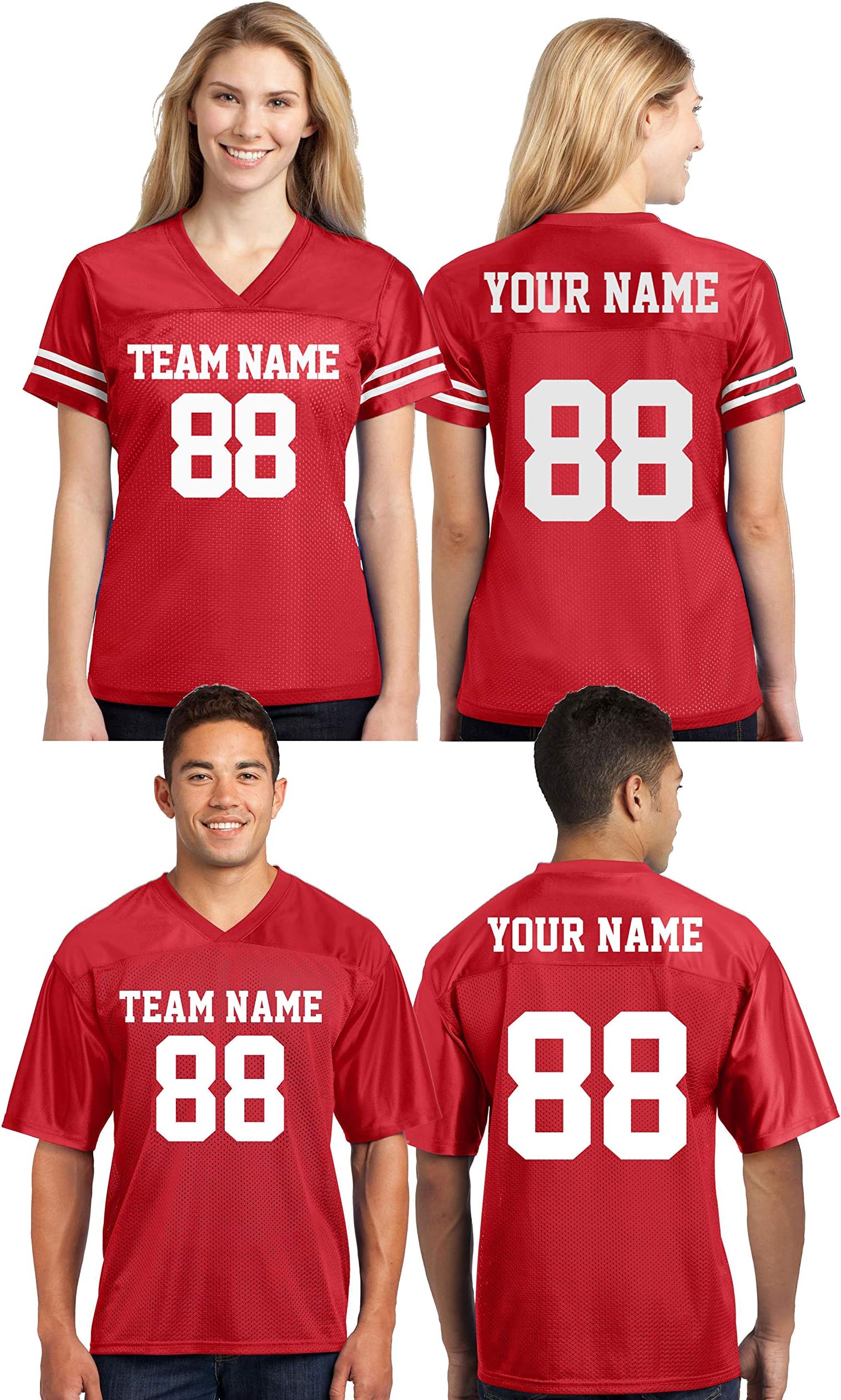 Custom 2 Sided Jerseys for Men & Women - Make Your OWN Jersey T Shirts & Customized Team Uniforms