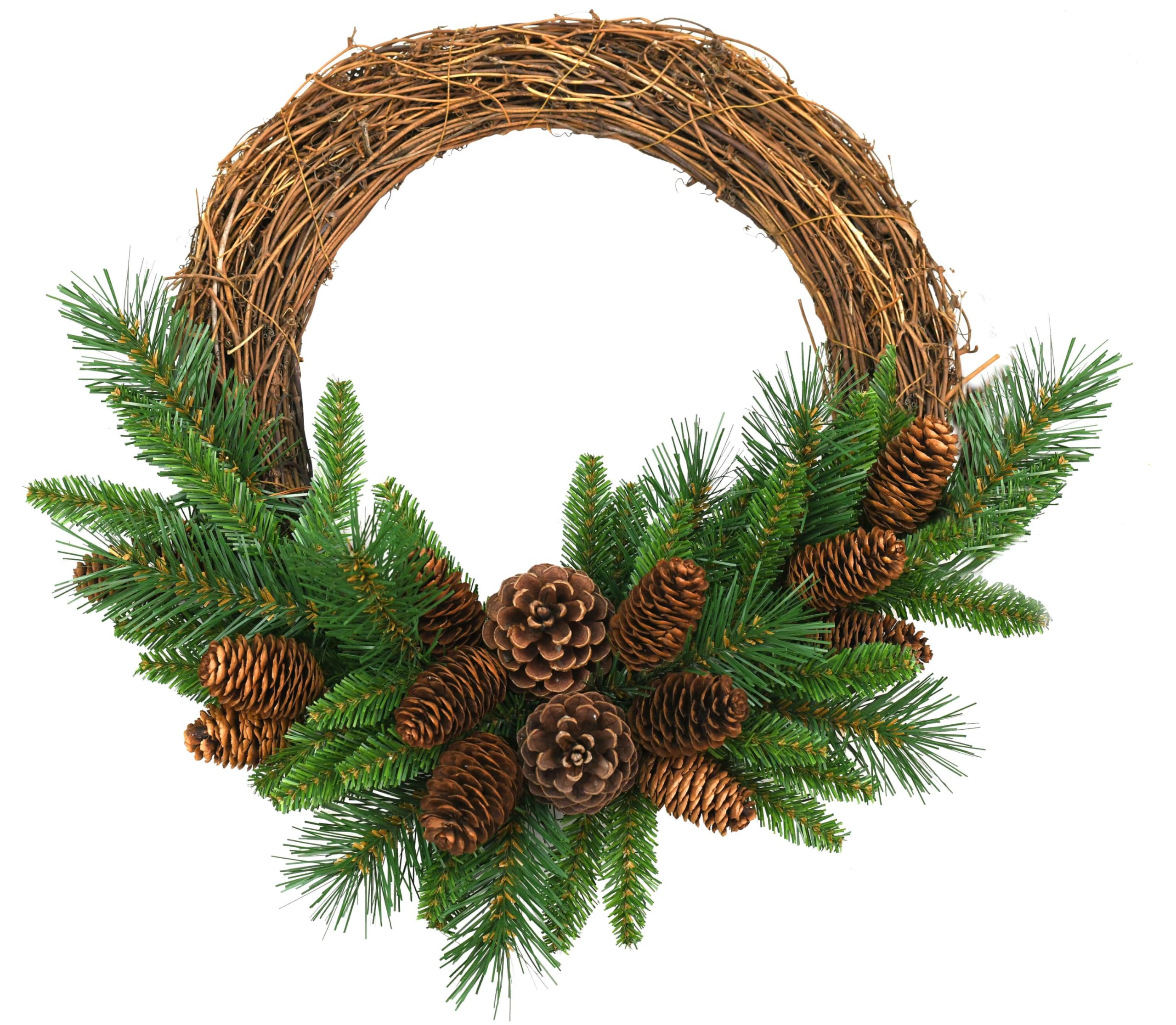 artplants.de Couronne de Sapin Artificiel Alfred, Vert, Ø 40 cm | Couronne de Noël