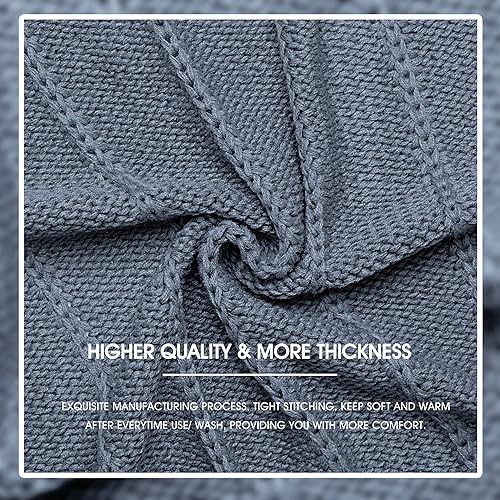 Miniatura 2 de Vhorate Throw Blanket for Couch Sofa Bed Chair, Super Soft Cozy Living Room Knitted Blanket, Comfy Lightweight Warm All Seasons for Women Men and