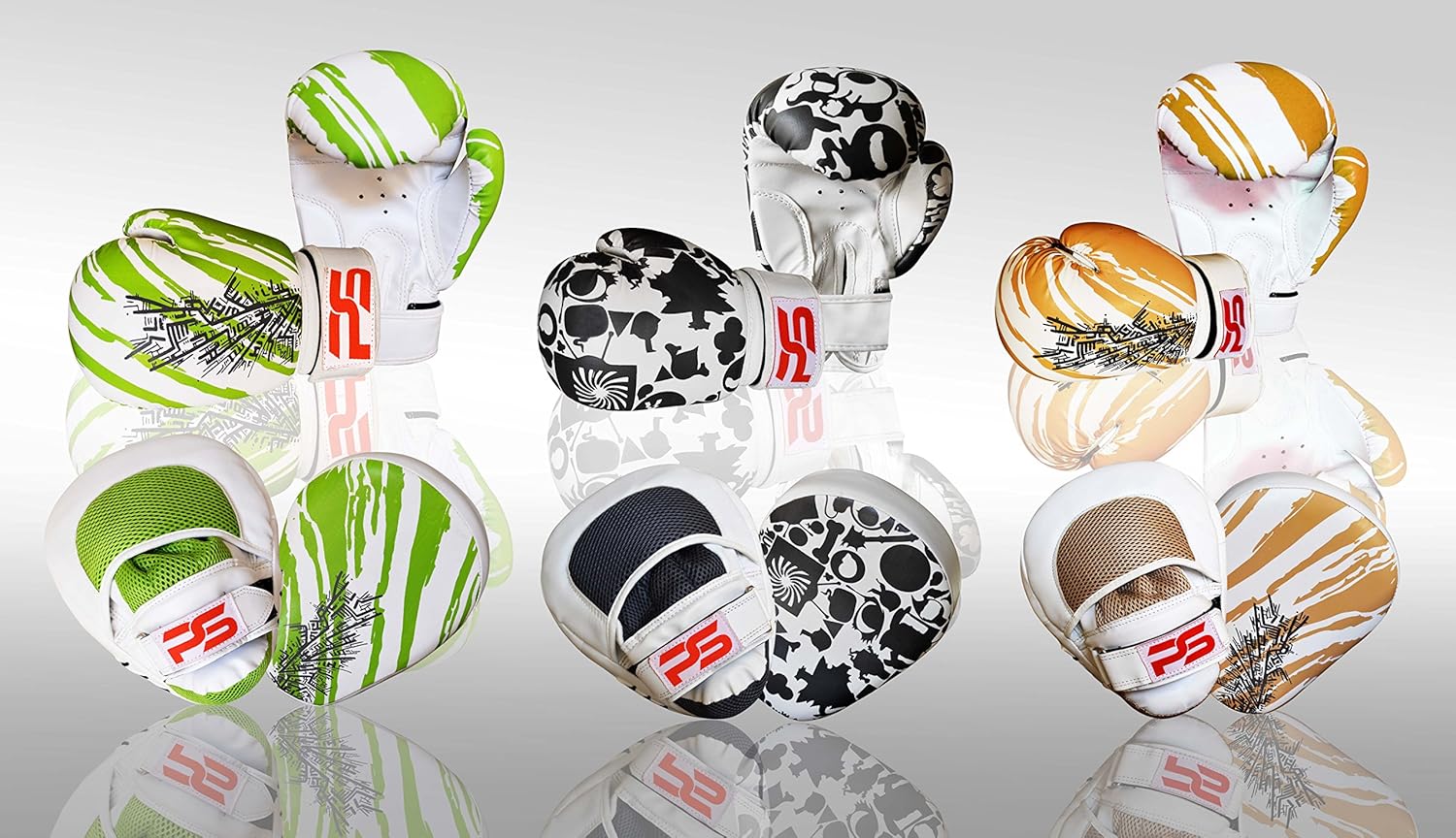 Prime Sports Guantes de boxeo para niños, MMA, Muay Thai, Kickboxing y saco de boxeo, guantes de enfoque con gancho y almohadillas de boxeo Jab, MMA