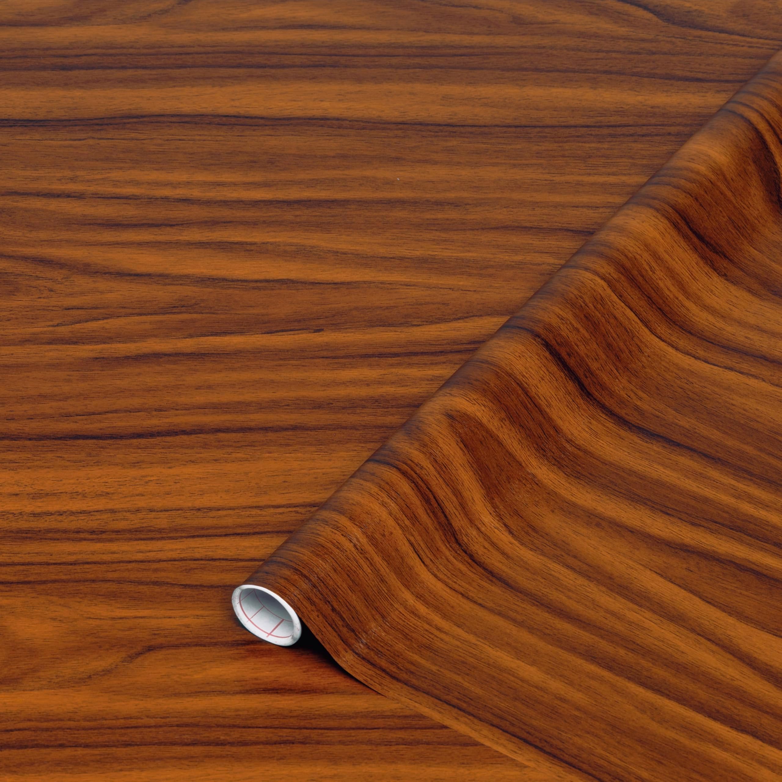 d-c-fix vinyl wrap Gold walnut wood effect 67,5 cm x 2 m - sticky back plastic roll for furniture, kitchen & cupboards - contact paper sticker self adhesive film