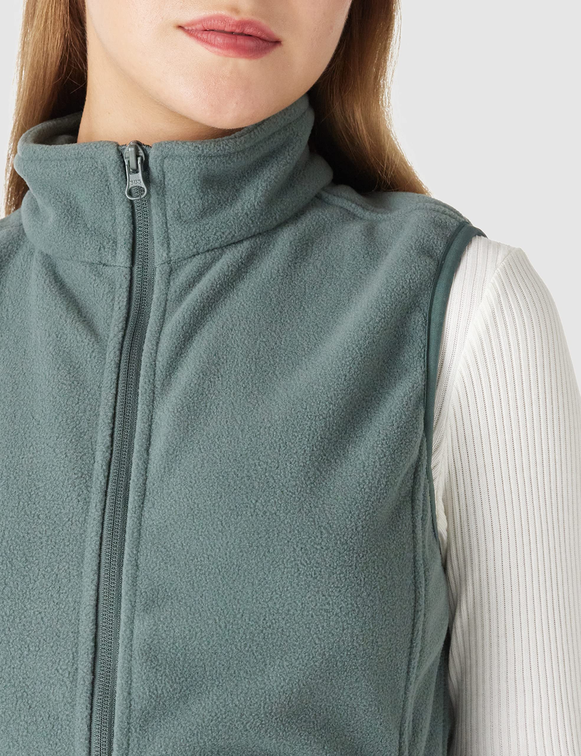 Outdoor Ventures Gilet polaire pour femme - Veste douce sans manches avec poches zippées - Gilet de course de sport - Printemps - Automne - Gilet polaire pour femme