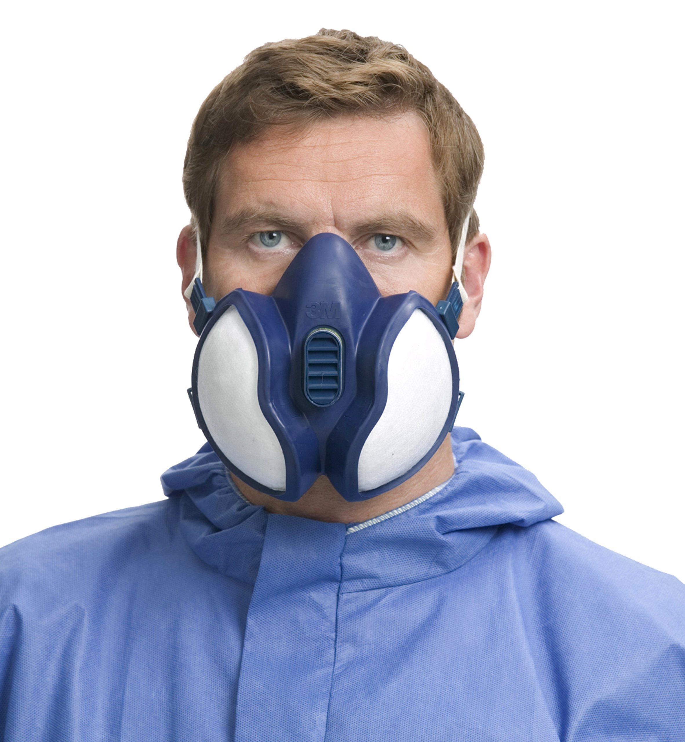 3M 4279 Respiratore con Semimaschera senza Manutenzione, Protezione Vapori Organici, Inorganici, Gas Acidi, Polveri, Blu
