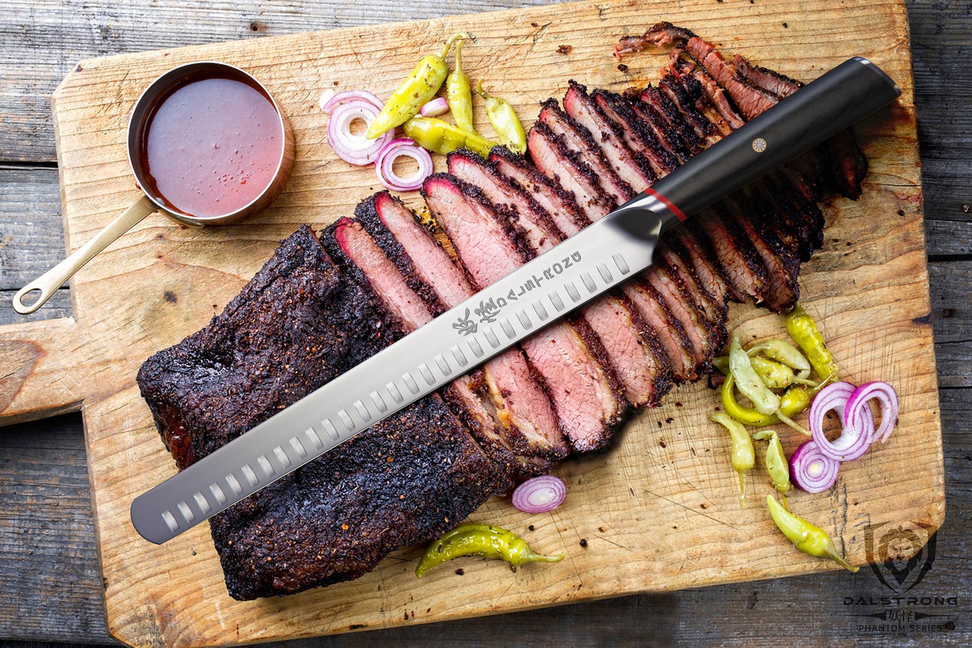Dalstrong Slicing & Carving Knife - 12 inch Slicer - Phantom Series - Japanese High-Carbon AUS8 Steel - Pakkawood Handle - Kitchen Knife - Brisket Knife - Sheath Included — Amazon image 9