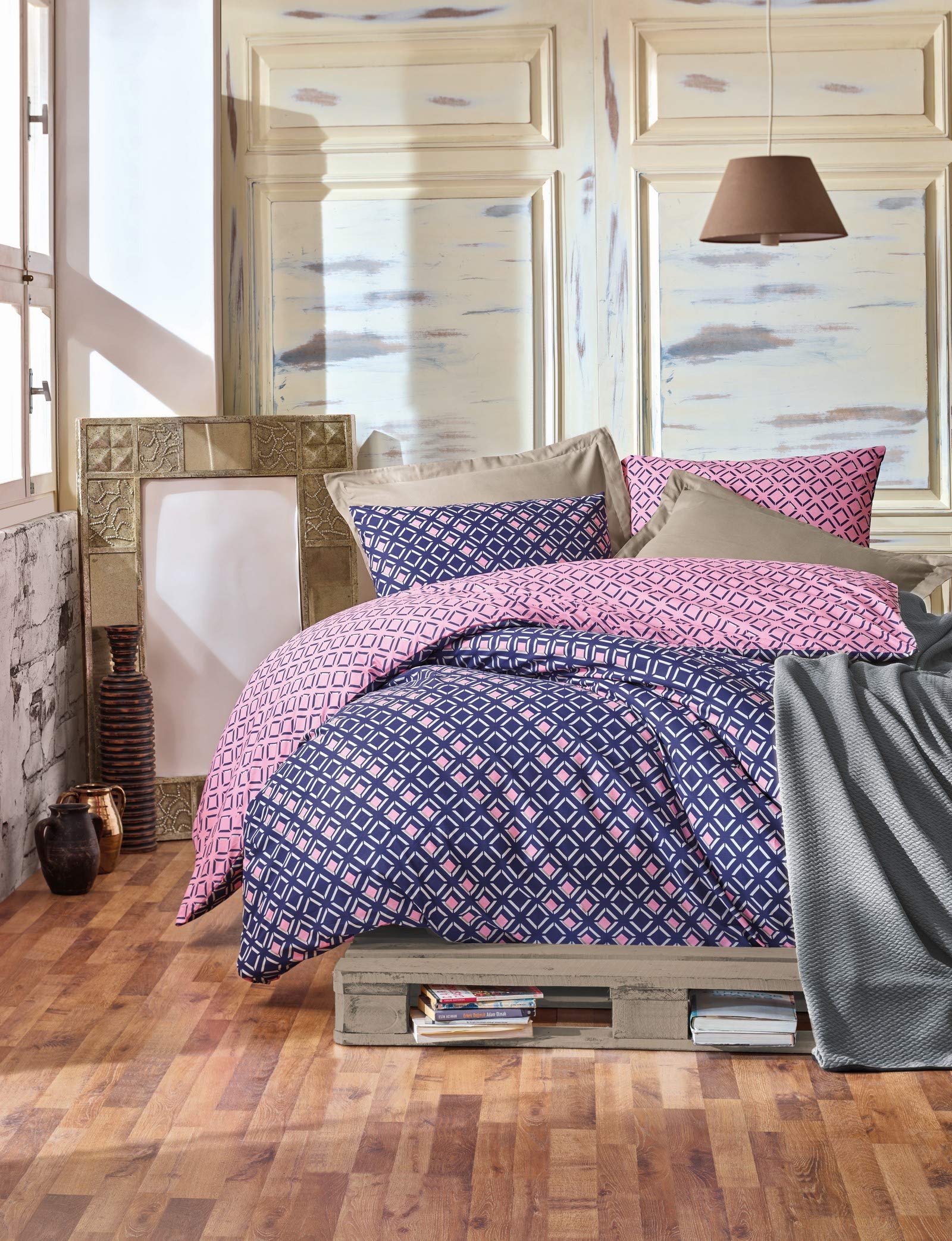 Cotton Box Minimal Tek Kisilik Yatak Ortusu Takimi Like Gul Kurusu Amazon Com Tr