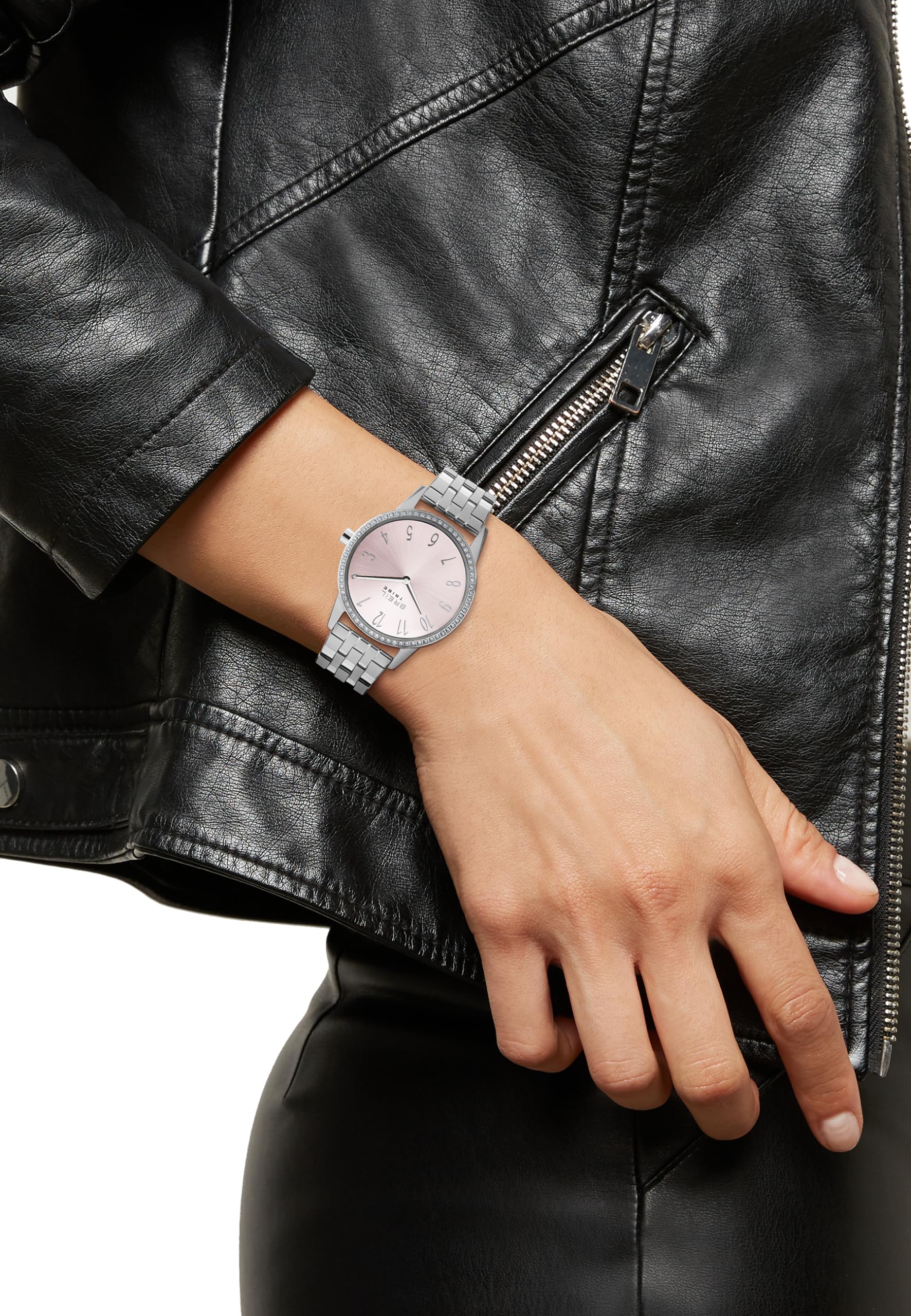 Breil, Collezione Twinkle Sky, Orologio Donna Elegante, Cronografo Donna in Acciaio, Quadrante Blu Sunray con Lucenti Cristalli, Chiusura Déployante Regolabile, Resistente all'Acqua