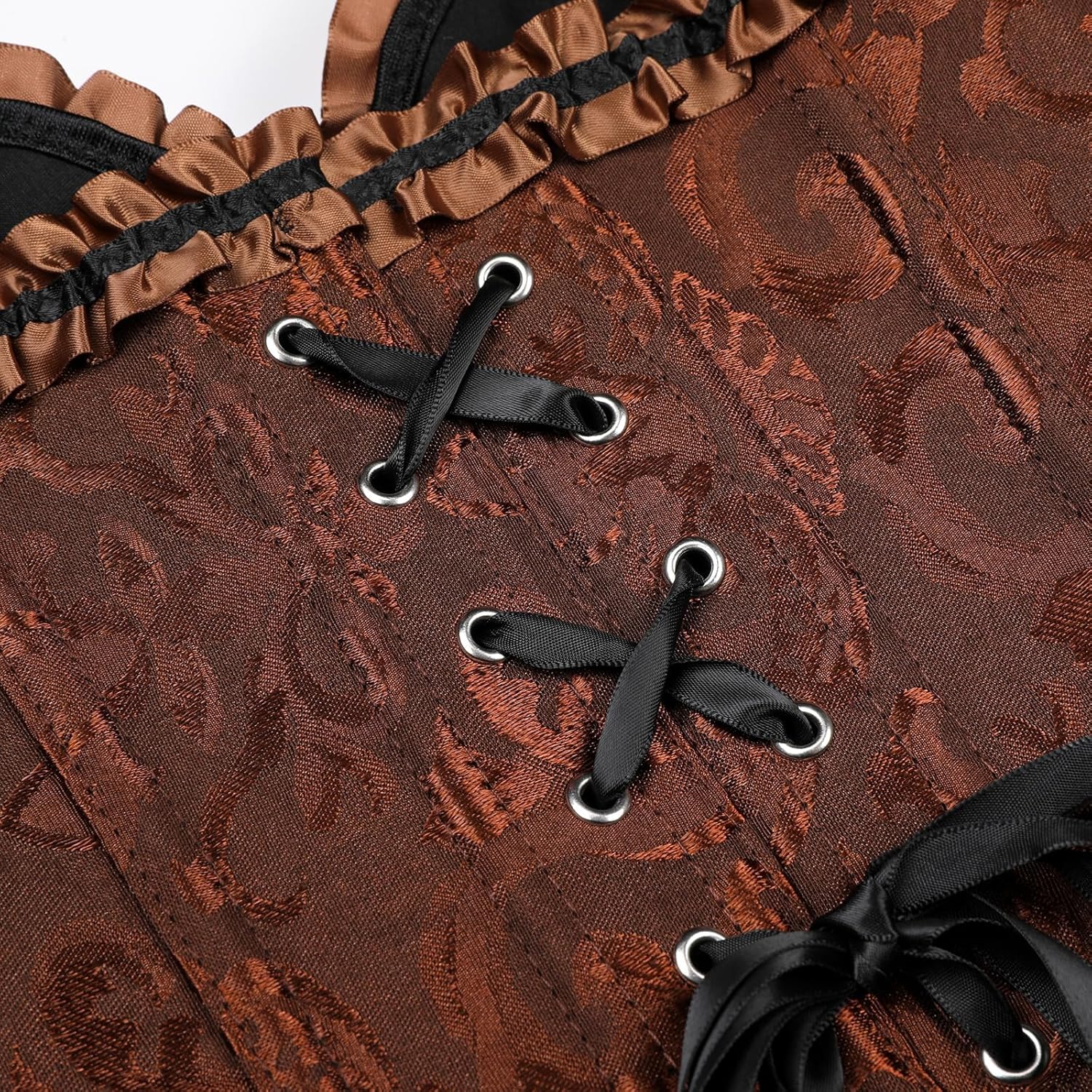 Corset Tops for Women,Lace Bustier Corset Lingerie top,Renaissance Overbust Corset Push Up Bodysuit - Image 5