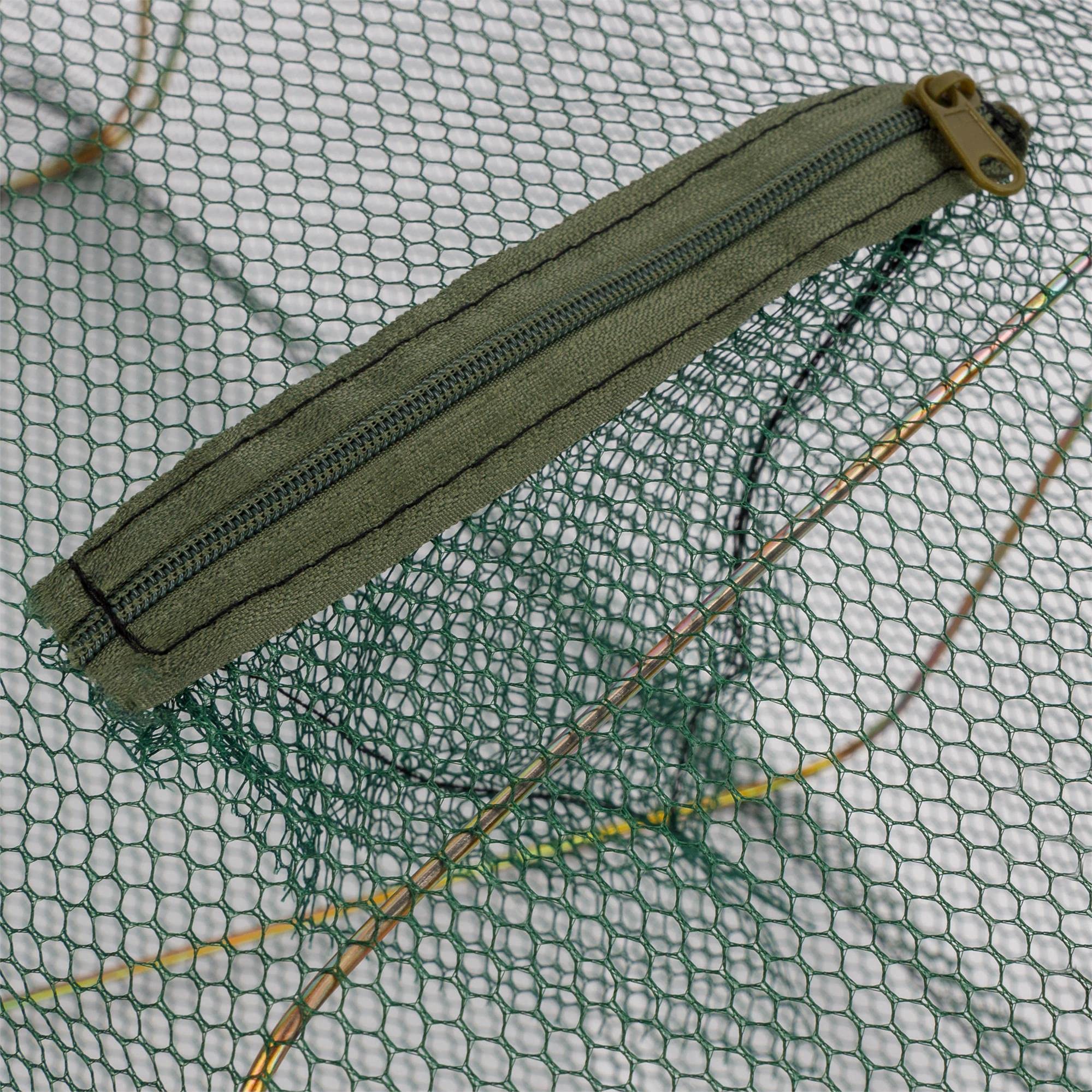 Köderfischreuse Aalreuse Krebsreuse Fischreuse 55 x 23 x 23 cm Faltbar mit Futterbeutel Fischernetz mit 2 Öffnungen