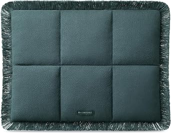 Comfyable Puffy Laptop Sleeve 16 15 14 13 Inch for Women, Compatible with MacBook Air 2026 & MacBook Pro M5 M4 M3 2026, Quilted Linen Soft Puffer Case with Fringe for Computer, Mallard Green