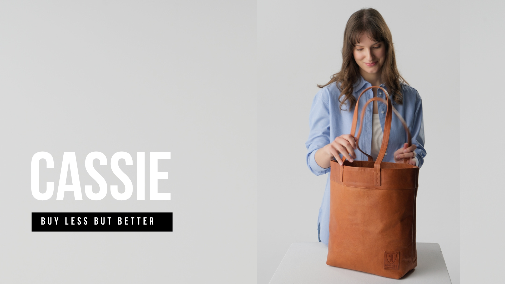 Bolso Tote Vintage de Cuero para Mujer Marrón miniatura 7