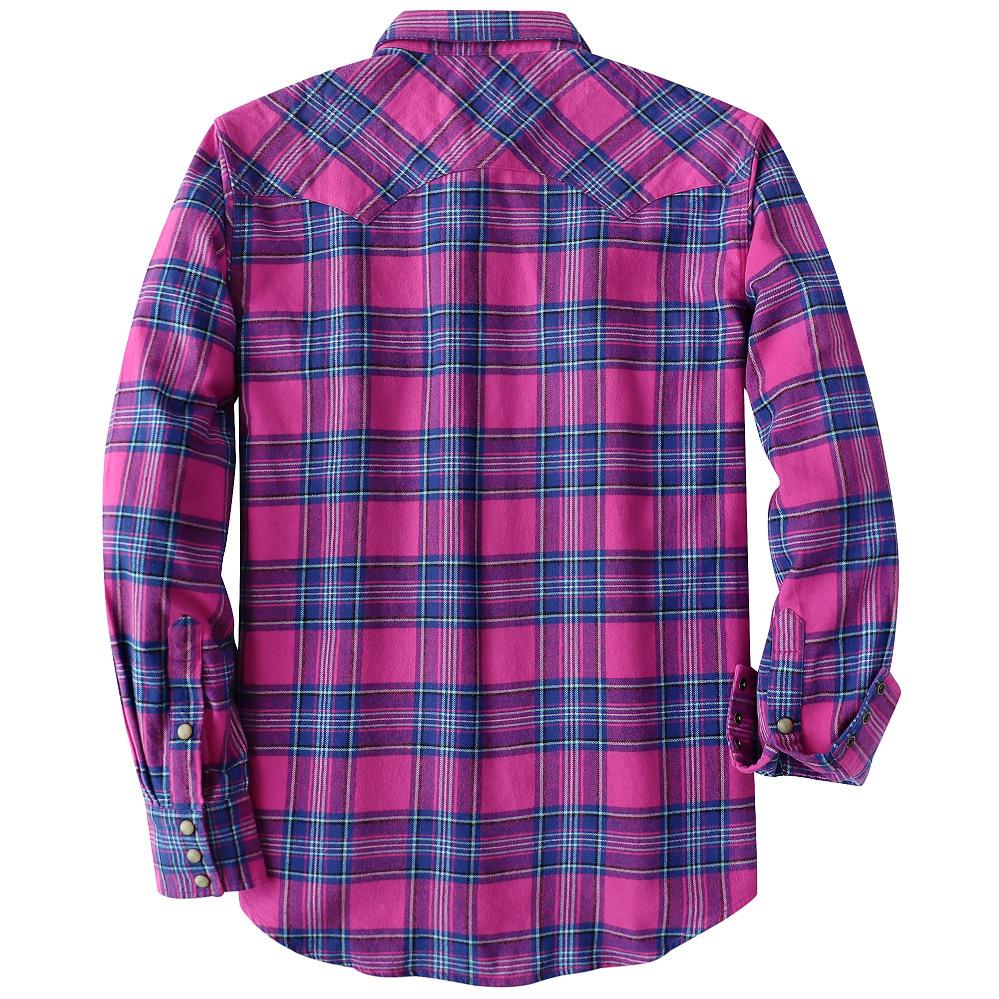 Dubinik® 6.3 oz Flanellhemd Herren Langarm Western Hemd Mit Druckknöpfen und Doppelten Brusttaschen Für Lässigen Komfort