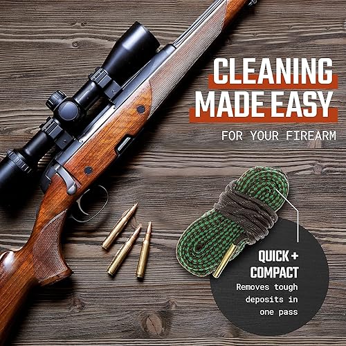 Miniatura 2 de Paquete de serpiente de barril (.22 .223 .44 .45 Cal, 0.219 in)  Reutilizable y compacto para varios tamaños de calibre  Suministros de kit de