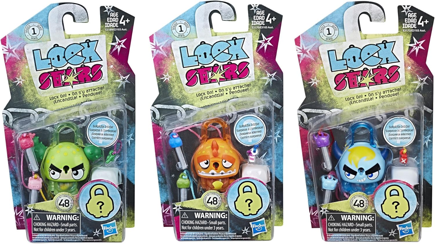 Hasbro Lock Stars Bundle 2 (Set of 3) — Series 1 (Product combinations may vary)