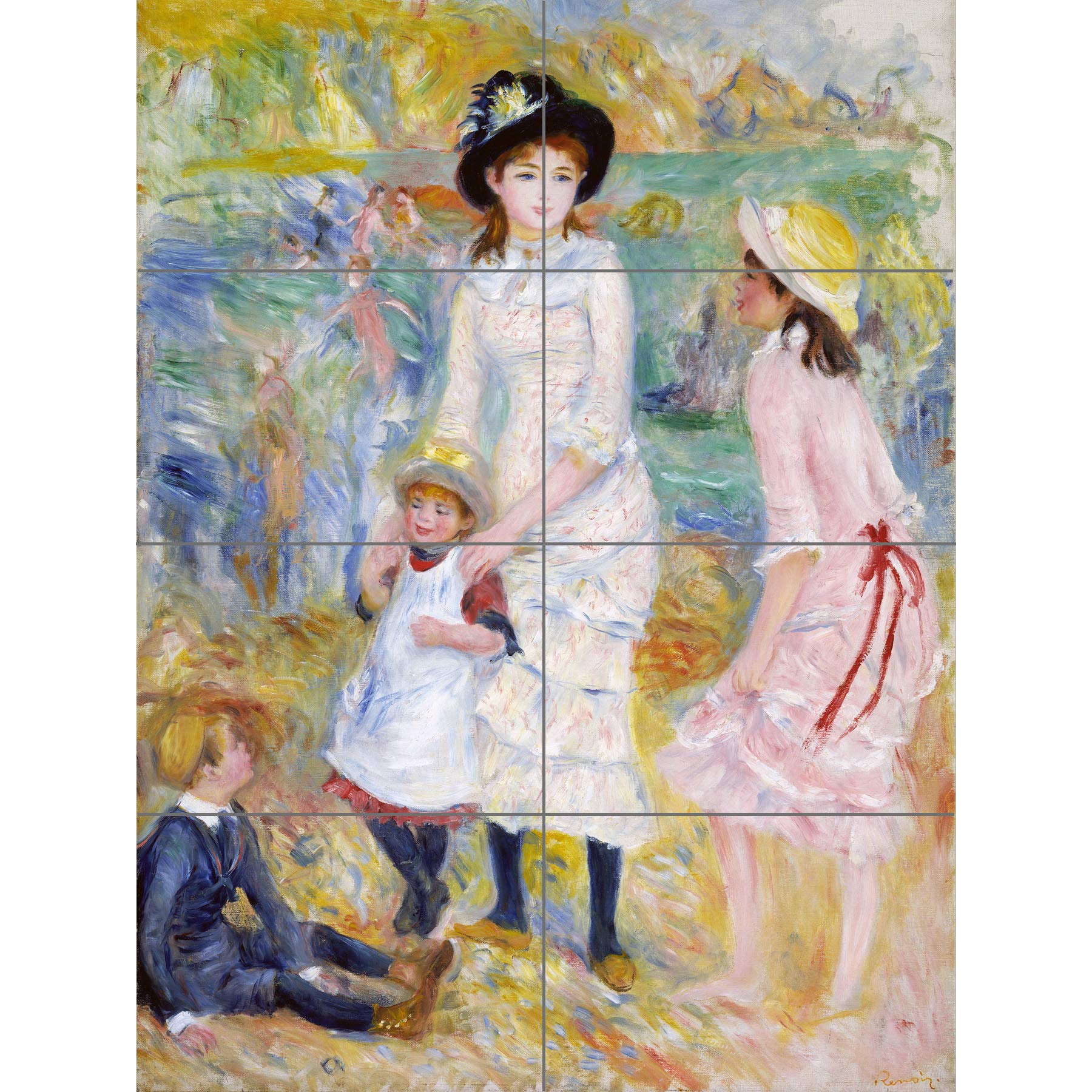 Artery8 Renoir Children On The Seashore Guernsey XL Giant Panel Poster (8 Sections)
