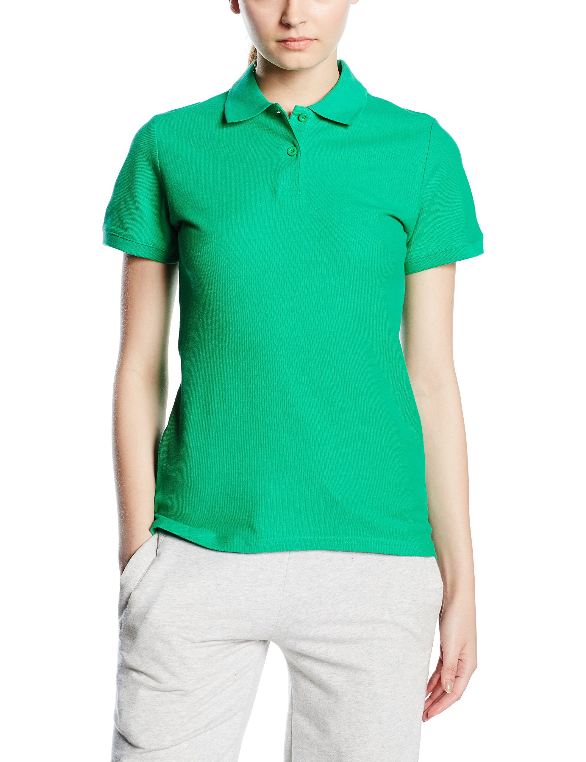 Fruit of the Loom Women's Premium Polo Shirt, Kelly Green, 12 (Manufacturer Size:Medium)