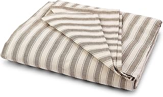 HomeLife - Housse de canapé à Rayures Made in Italy | Drap Housse Multi-Usage en Coton | Granfoulard Couvre-lit pour lit Double [260 x 280] Serviette d'ameublement Marron, 2 Places