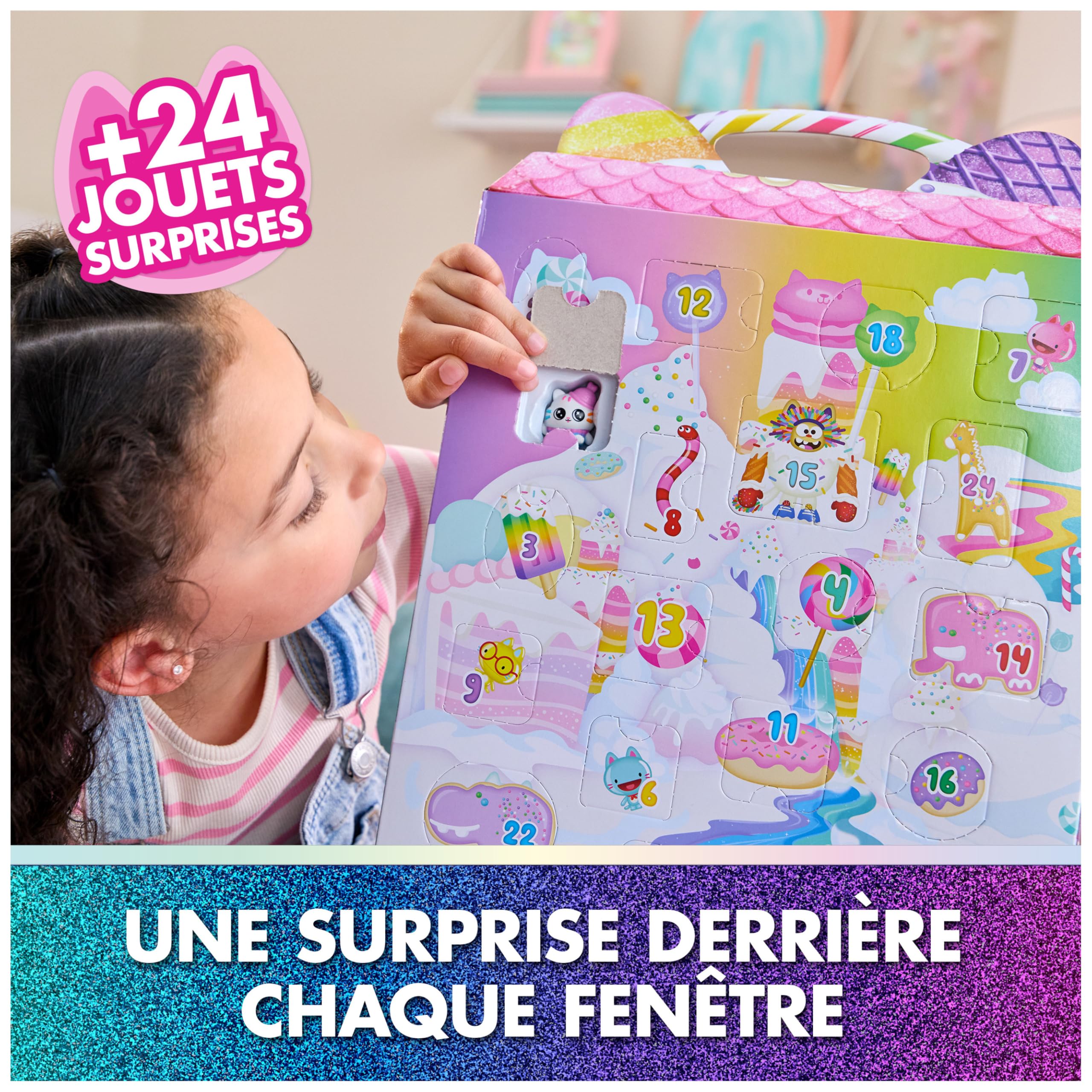 Gabby et la Maison Magique Le Film - Gabby Dollhouse - Calendrier De L’Avent 2025 Noël avec 24 Surprises, Figurines, Accessoires - Dessin Animé Jouet Maison De Poupée - Jouet Enfant 3 Ans Et +