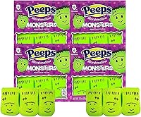 Vista 1 de Monsters Peeps - Caramelo de Halloween de malvavisco de 3 onzas, 6 unidades cada uno (paquete de 4)