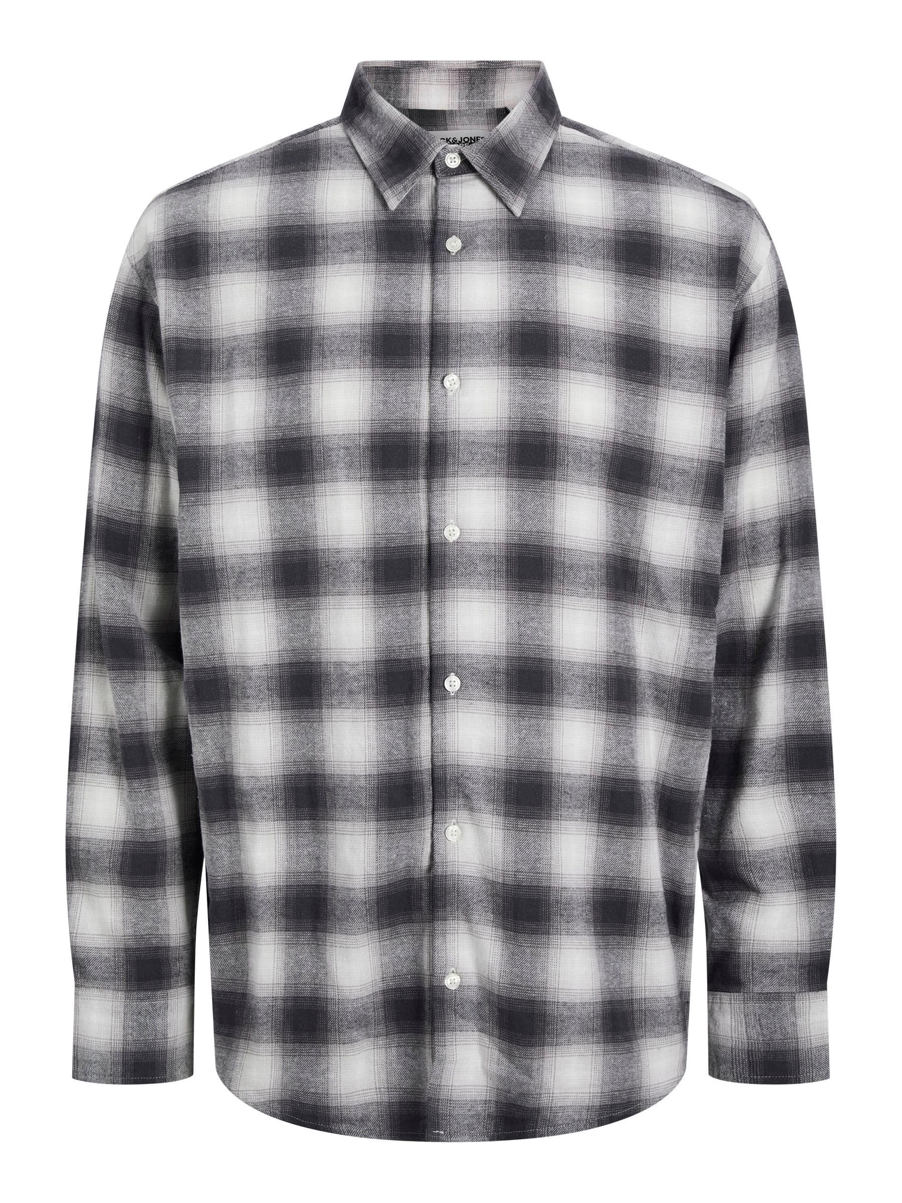 JACK & JONES Jcocover Checked Flannel Shirt LS, Phantom, M