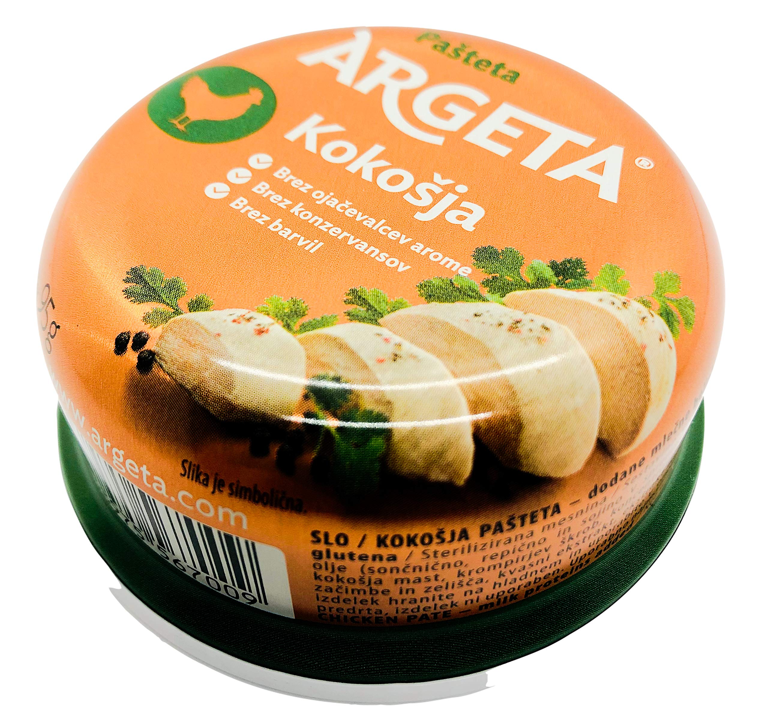 ARGETA Premium Exquisite Chicken Pate – 14 Tins of Excellent and Delicious Pate – Natural Aroma – Preservatives and Gluten Free – 1335 g (95 g per pot x 14)