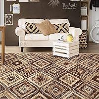 Vista 5 de SUPERIOR Alfombra de pasillo para interiores con respaldo de yute, decoración moderna para el piso del hogar, pasillo, sala de estar, cubierta
