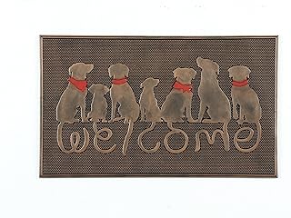 不二貿易 ラバーマット ウェルカムドック (サイズ:75x45cm) 玄関マット 天然素材 屋外マット 99648