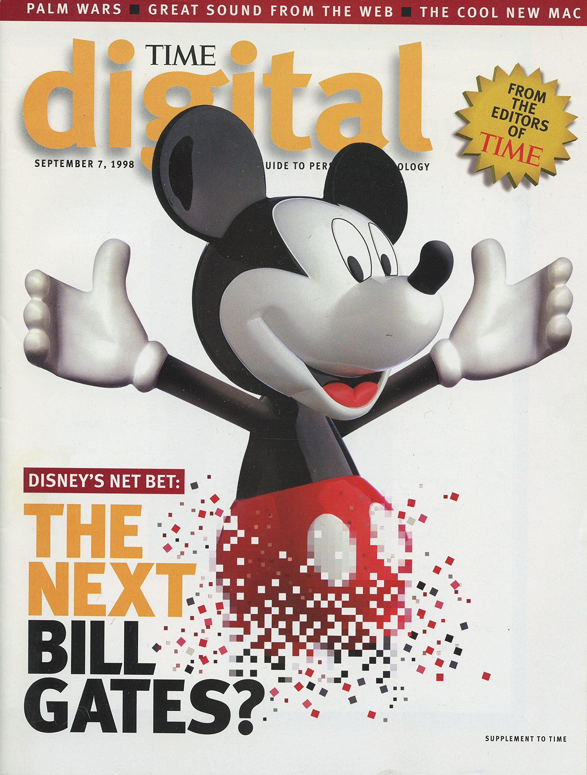 Mickey Mouse Digital Time Magazine sept 7, 1998 6x10 R2091 at