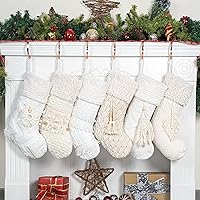 Vista 13 de BHD BEAUTY 2025 New Farmhouse Bohemian Style Christmas Stocking Set of 5 Tassel Xmas Stocking Boho Macrame Decorations Mantel Hanging Ornament for