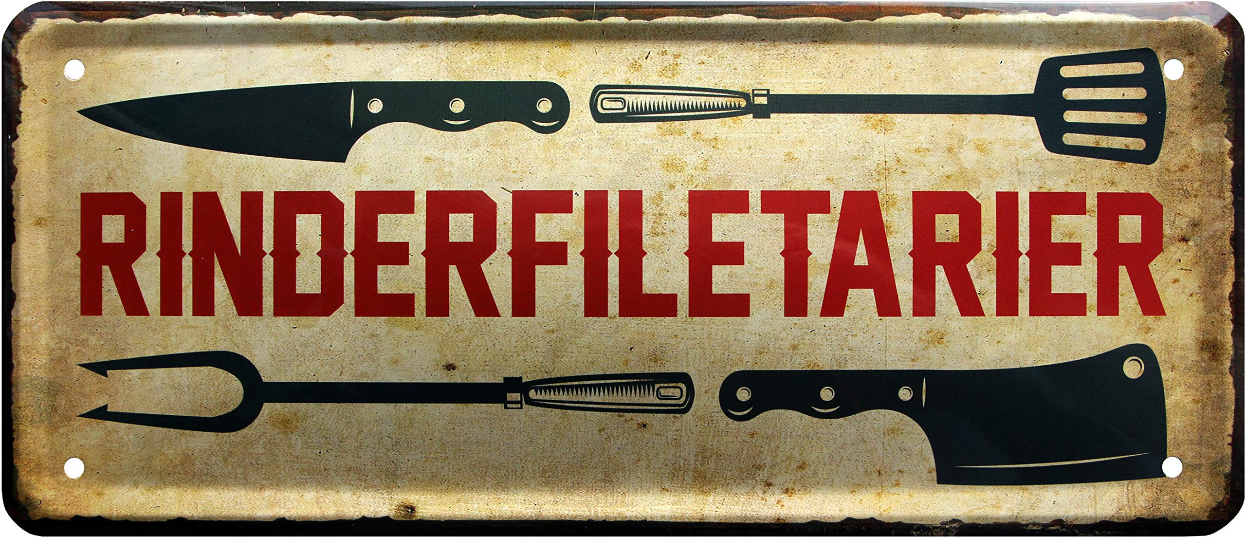 Rahmenlos - Targa Decorativa In Metallo, Con Scritta In Lingua