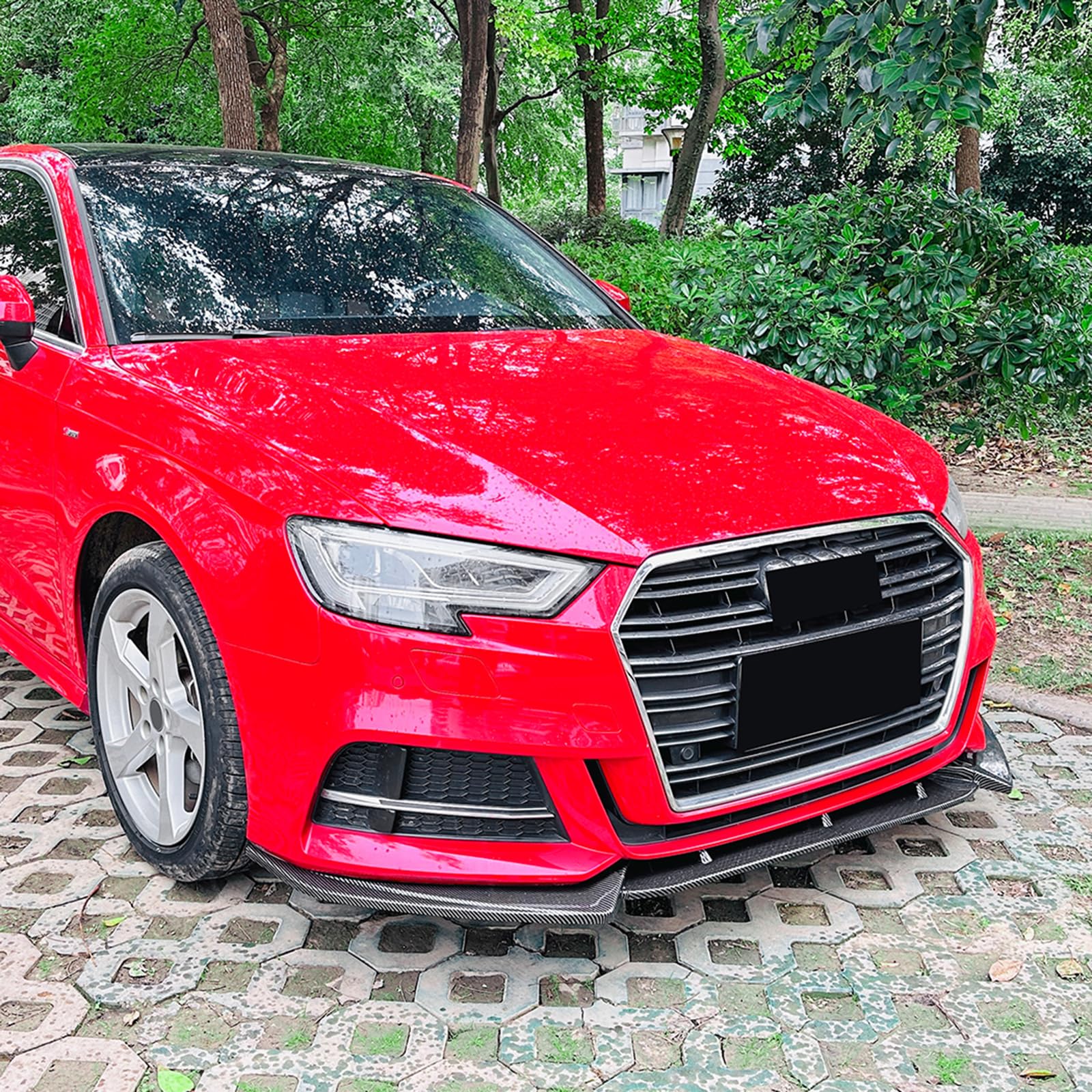 Przedni spojler samochodowy z dzielnikiem wargi do Audi A3 S3 8V Sline 2017-2020