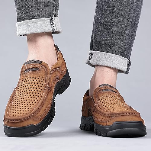 Miniatura 6 de Cosidram. Zapatos informales para hombre, mocasines, con piel, cálidos en invierno, piel genuina, cómodos, para caminar, de moda, para usar en la