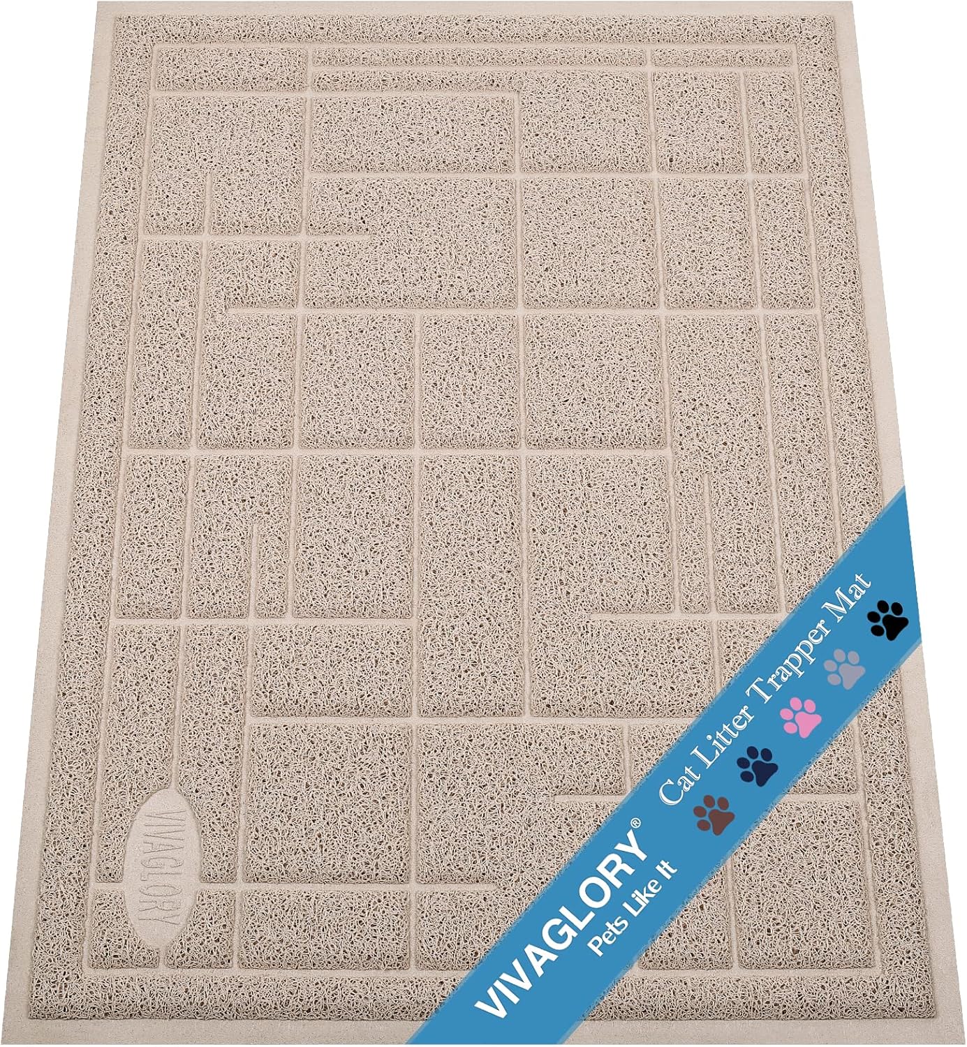 VIVAGLORY Cat Litter Mat for Catching Litter, Cats Litter Rug Catcher
