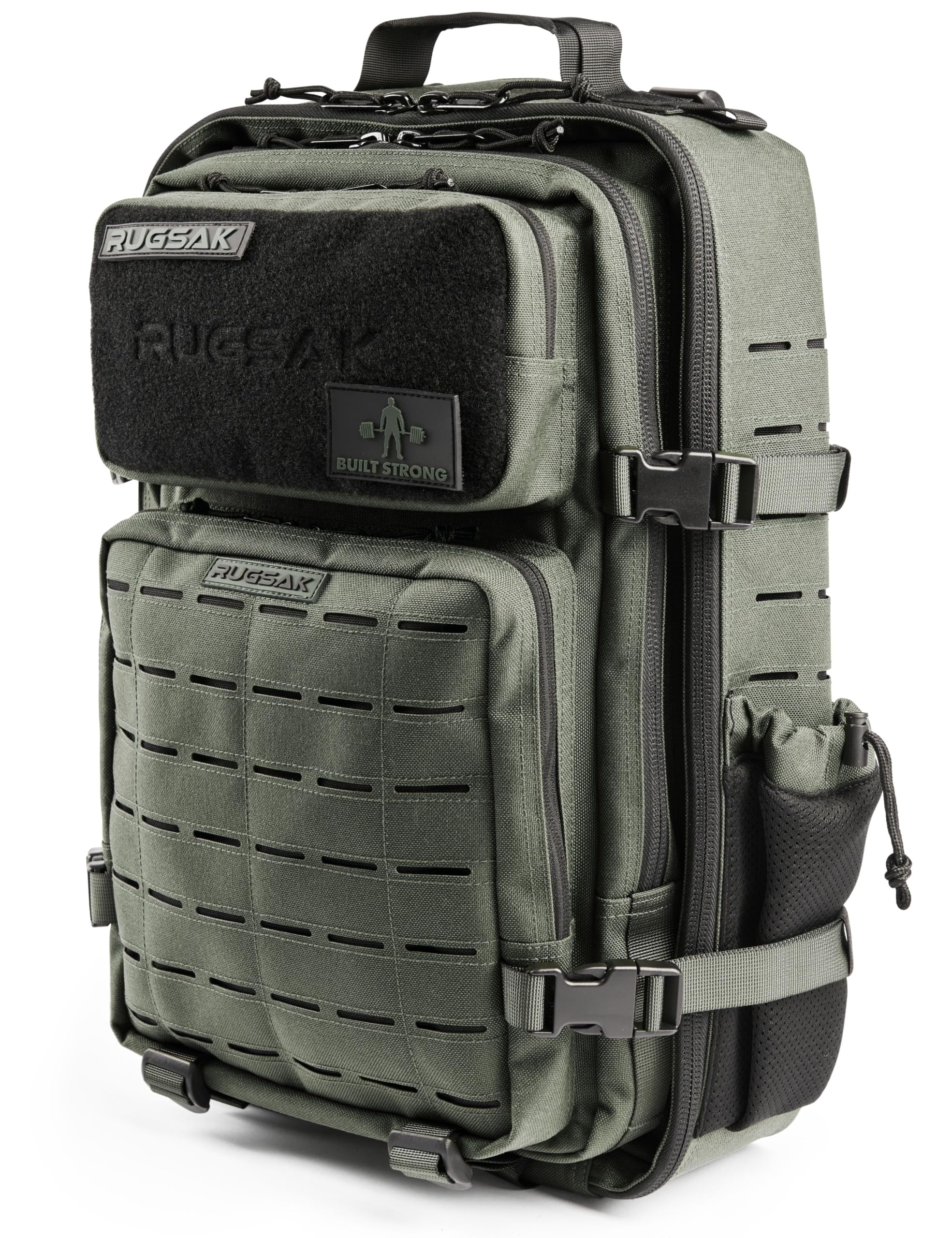RUGSAK Alpha - Zaino tattico da 20-45 l, impermeabile ed estremamente robusto, per attività all'aperto, lavoro, escursionismo, campeggio e palestra, zaino da viaggio Molle, unisex, acciaio grigio