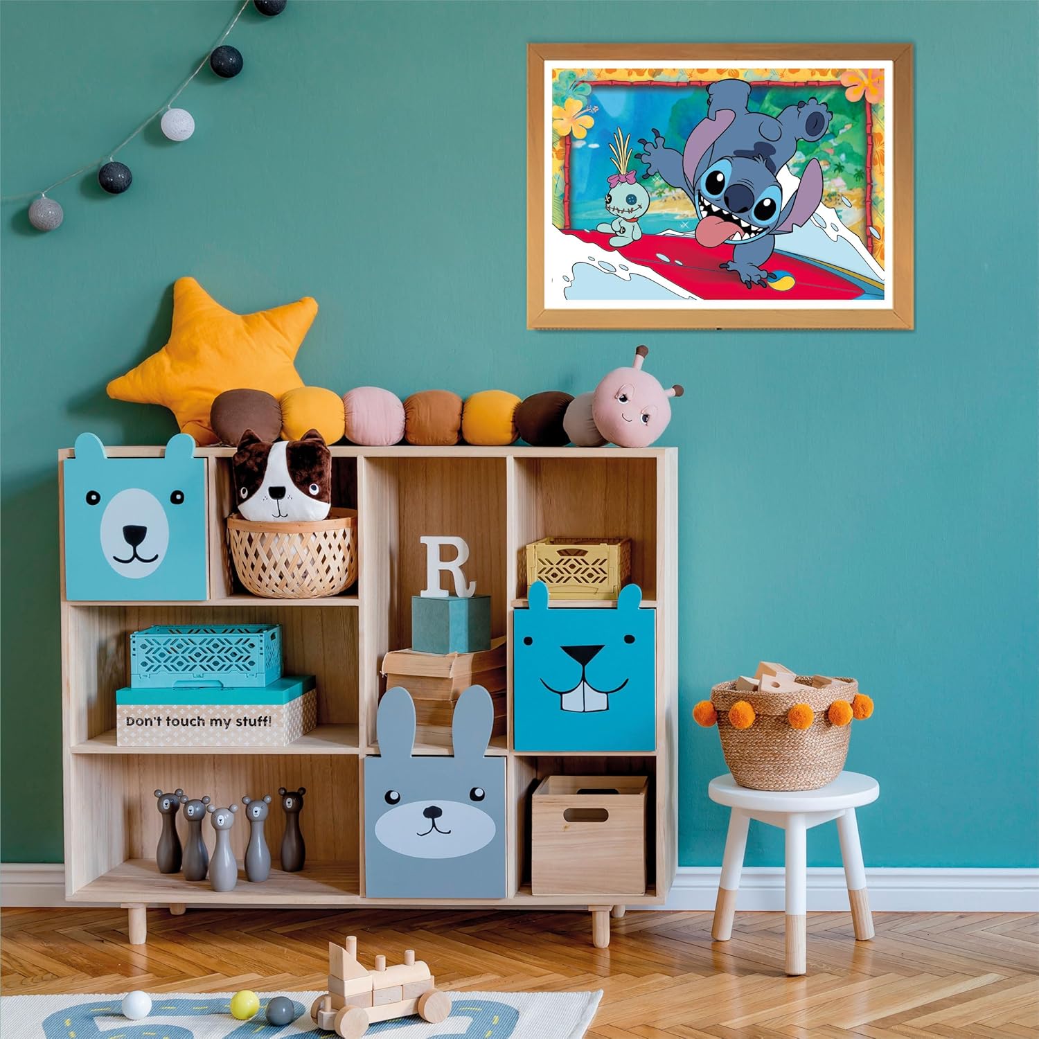 Clementoni - Disney Stitch Supercolor Stitch-2x20 (Includes 2 20 Pieces) Children 3 Years, Cartoon Jigsaw Puzzles, Made in Italy, Multicoloured, 24809
