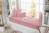 Vista 12 de SUCADA Custom Size Plush Bay Window Seat Mat, Sofa Slipcover, Thickened Non-Slip Couch/Bench Seat Cover for Window Sill Tatami