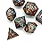UDIXI Metal Dice Set, Dragon Scale D&D Metal DND Dice with Dice Box for Role Playing Games and Other Tabletop Game (Blue with Orange)