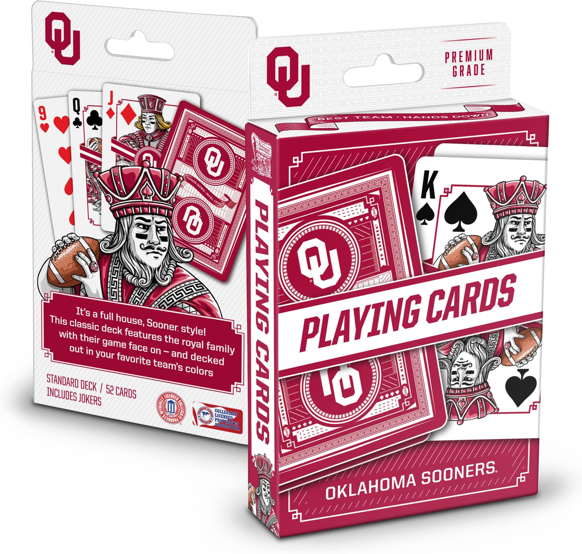 YouTheFan NCAA Officially-Licensed Playing Cards - Original Artwork on All face Cards and Jokers - Team’s Official Colors - Quality Linen Texture - Designed in The USA