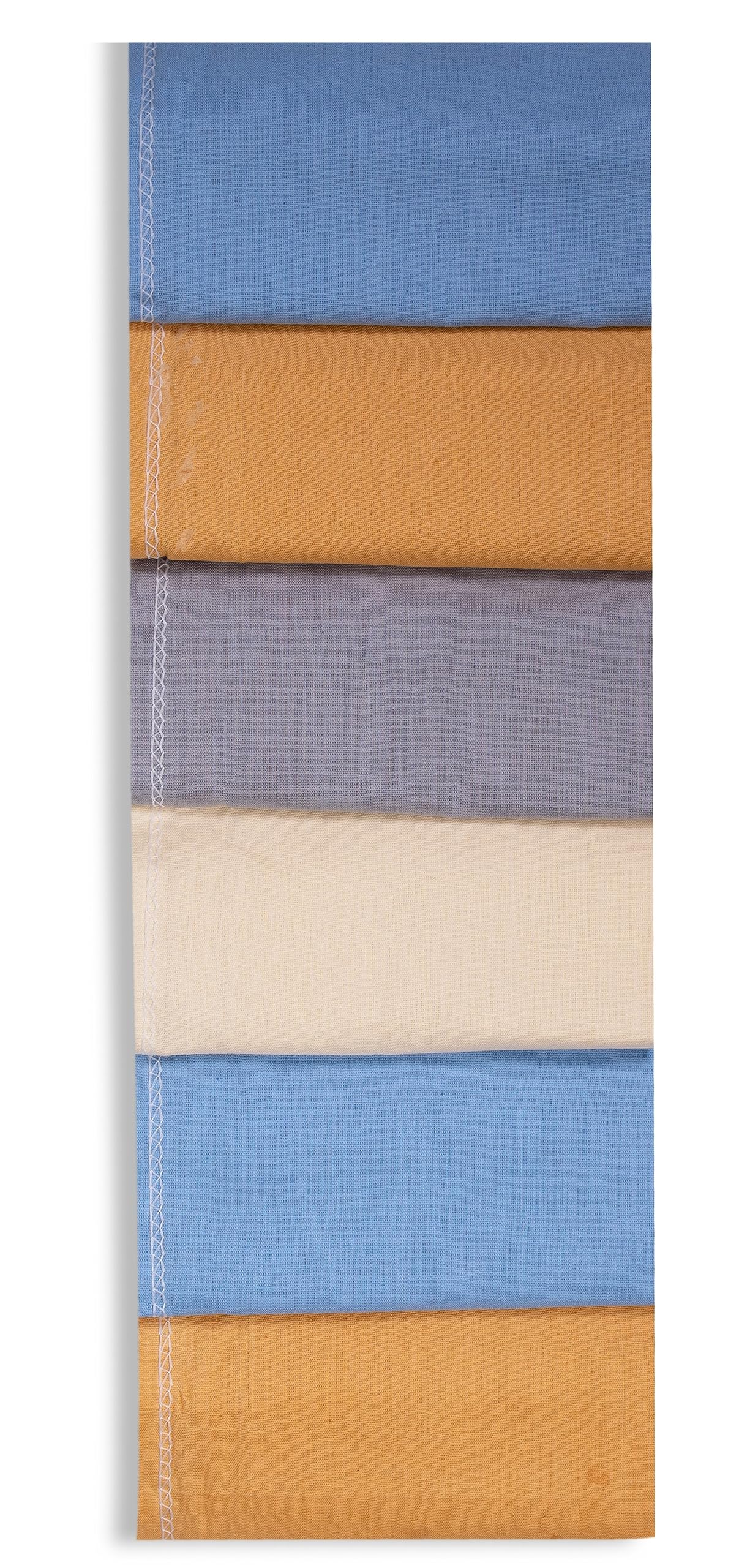 rc. royal class Men's Premium 100% Pure Cotton Plain Soft Handkerchiefs for Men (Pack of 6)-picture-21