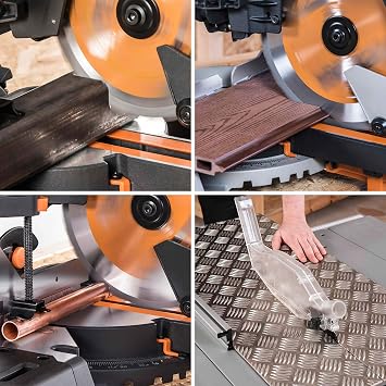 Evolution Power Tools - R255TCT RAGE Carbide Steel Tipped Multi-Purpose Saw Blade, Cuts Mild Steel, Aluminum, Plastic, Even Wood with Embedded Nails, 255 mm