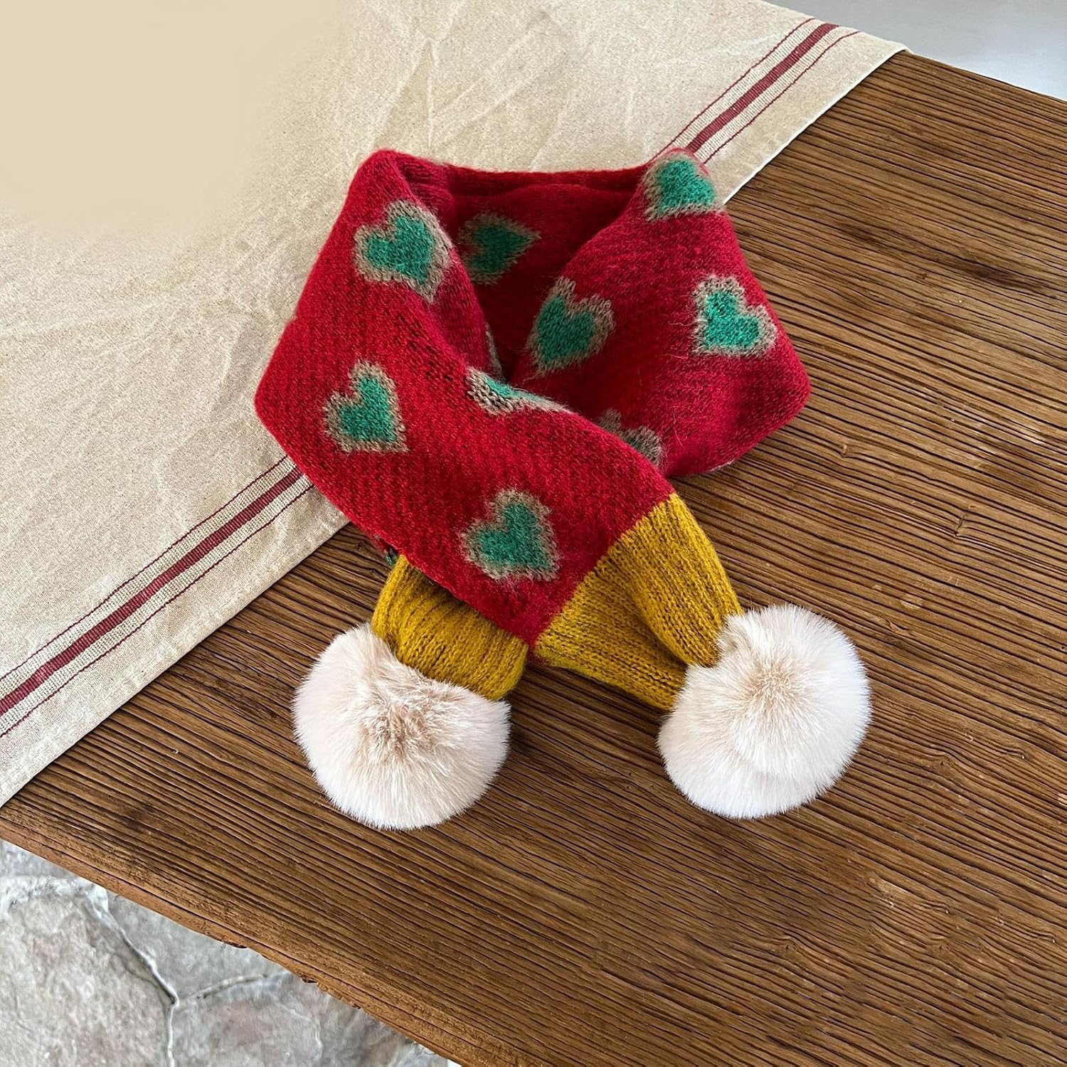 Warm Crossed Scarf For Kids Comfortable Knitted Neck Scarf For School Outdoor Activity Winter Autumn Children Neckwear