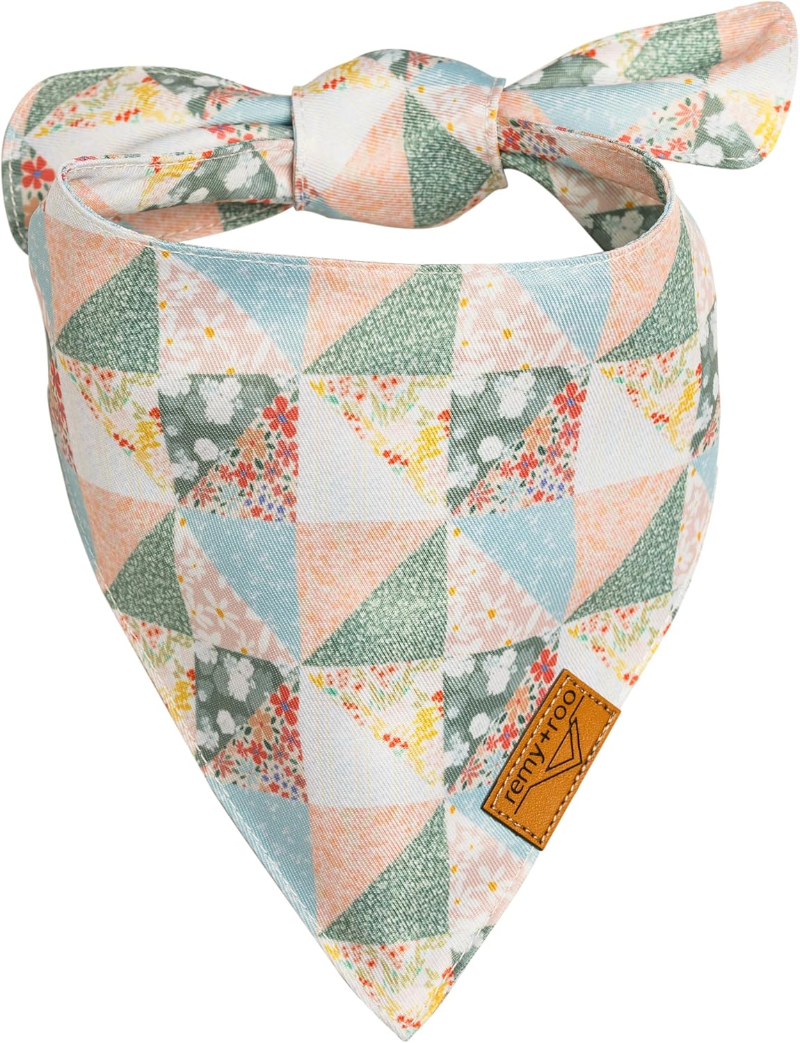 Remy+Roo Spring Dog Bandanas - 4 Pack Taylor Set | Premium Durable Adjustable Polyester Fabric | Patented Shape Girl Dog Bandana, Floral Bandana for Dogs (Small)