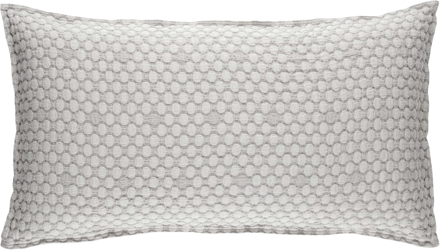 Pine Cone Hill Lodi Matelasse Pillow Sham, Standard Size, Silver Solid Pattern